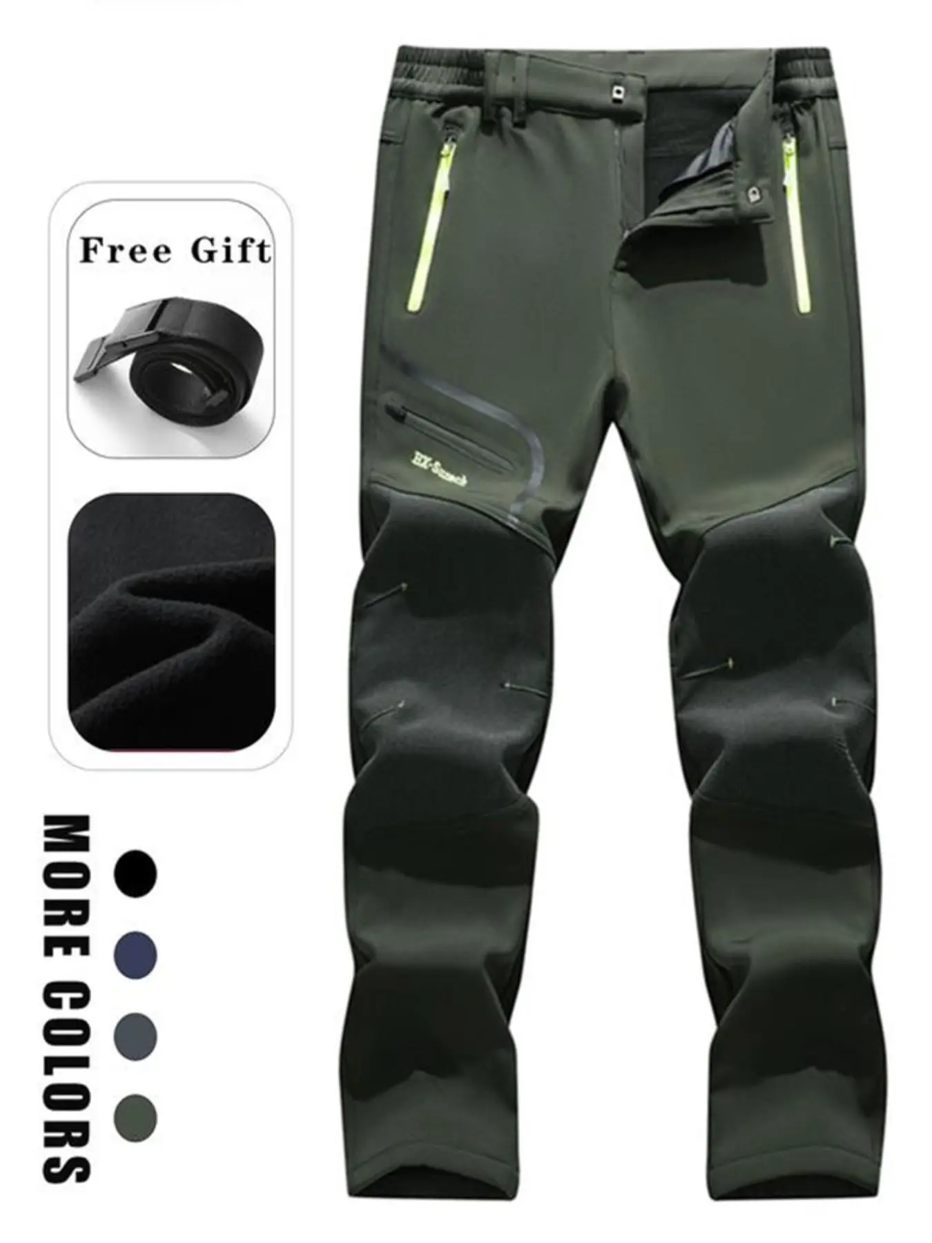 Ahtelb Men's Outdoor Work Pants, Waterproof Windproof Breathable Hiking Pants, Multifunctional Casual Pants for All Seasons, Perfect Gift
