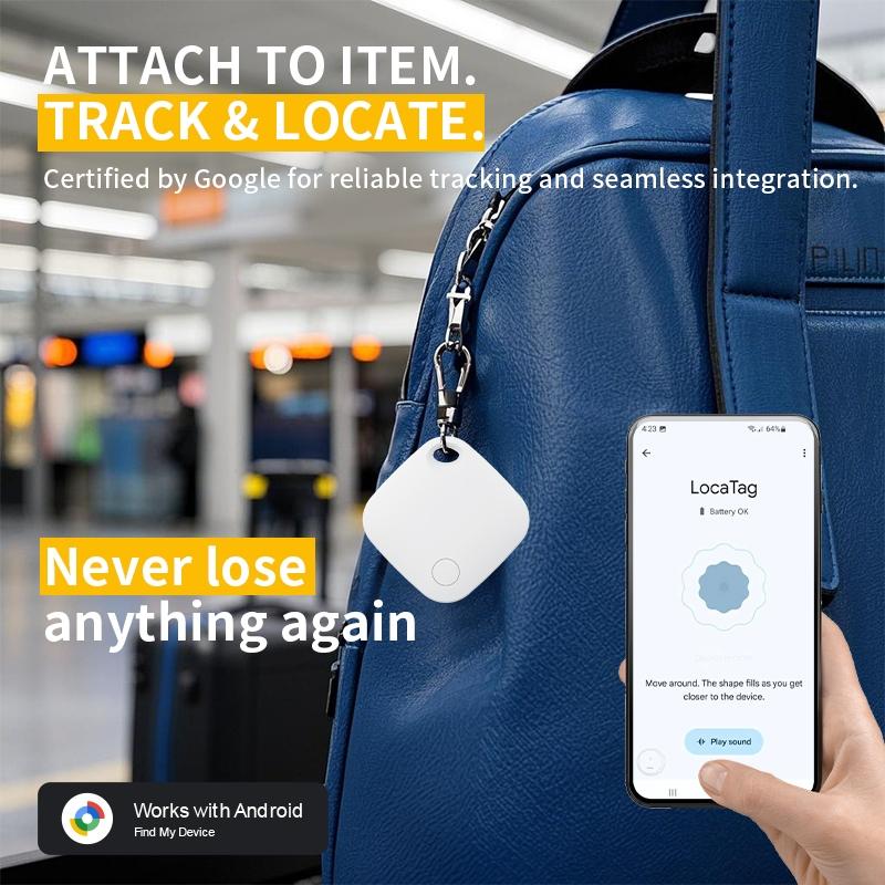 SmartTag Google GPS Tracker, Android Smart BT Tag Tracking Device, Item Finder for Keys, Wallet, Luggage, Pets Precise positioning For Android Smartphone Locator