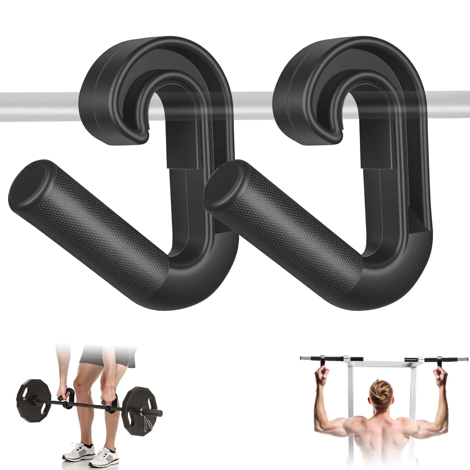 Neutral Grip Pull Up Handles, Ergonomic Nylon Gym Grip Handles, T-Bar Row Barbell Row Attachment, Resistance Band Handles, Non-Slip Strength Training Grips, Portable Home Gym Handles for Pull Up Bar Cable Machine