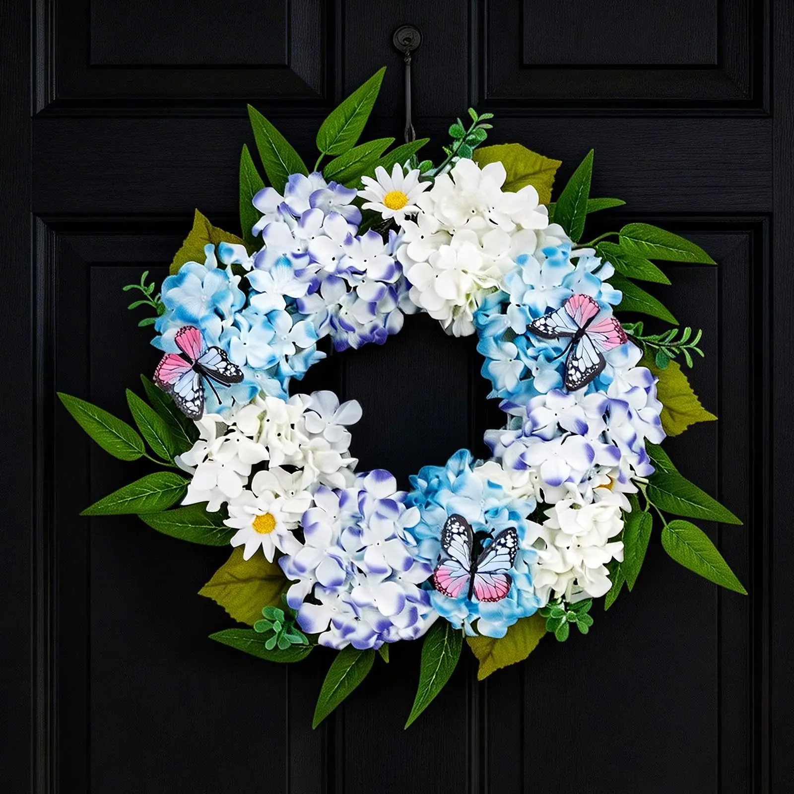 GARVEE 20" Spring Summer Wreaths for Front Door, Hydrangeas Wreath