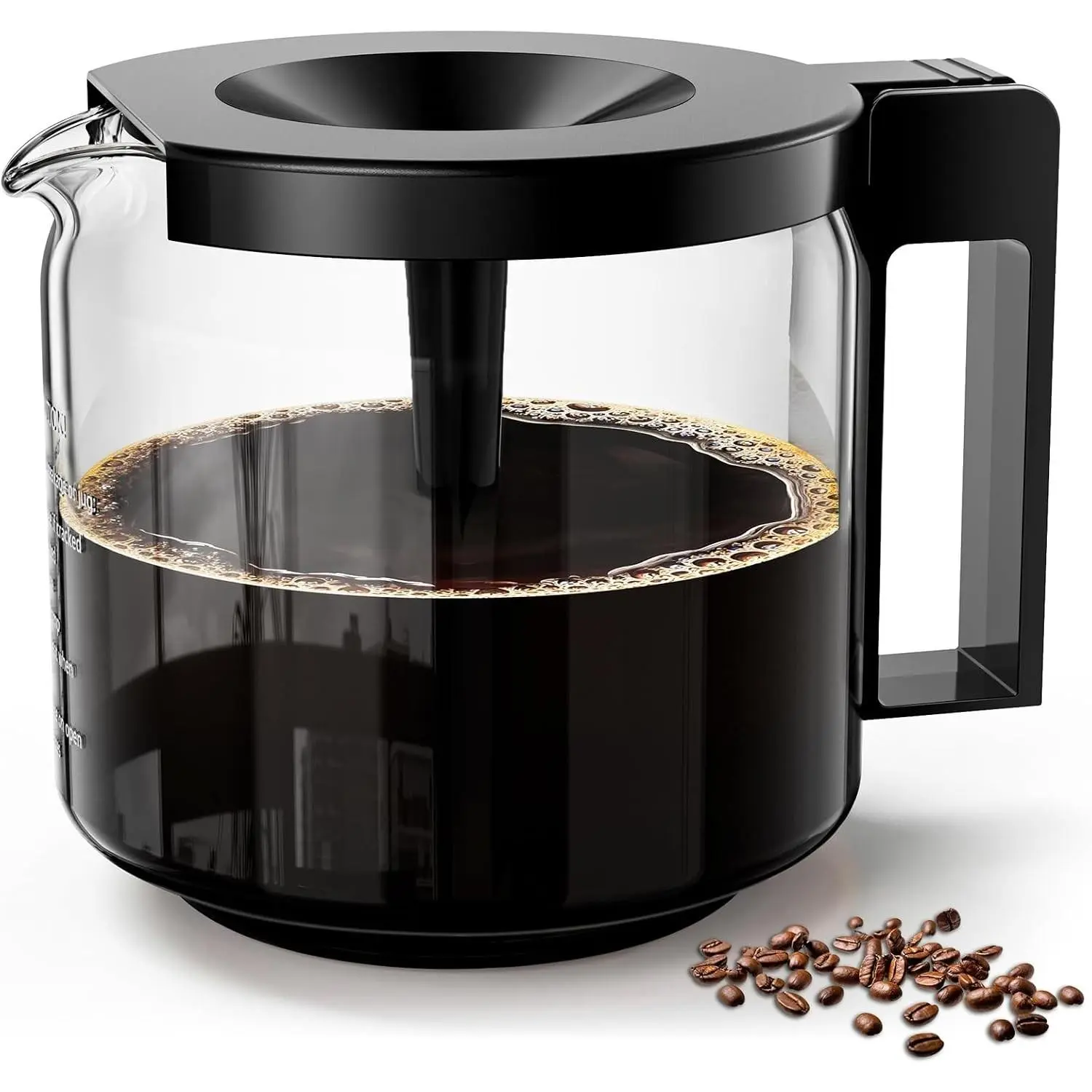 1.25L Coffee Pot Replacement for 89830 Coffee Maker, Glass Carafe for KBG, KBGV & CDG KBG Brewers, Glass Coffee Pot, BPA Free, Dishwasher Safe