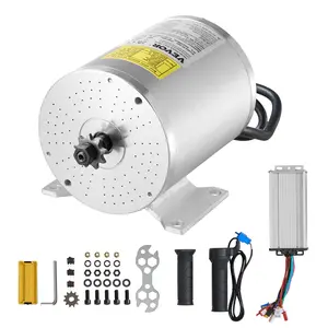 Fathersdaygift VEVOR 1800W Electric Brushless DC Motor Kit - 48V 4500rpm Motor with Upgraded Speed Controller and Throttle Grip Kit for Go Karts E-Bike Motorcycle Scooter DIY