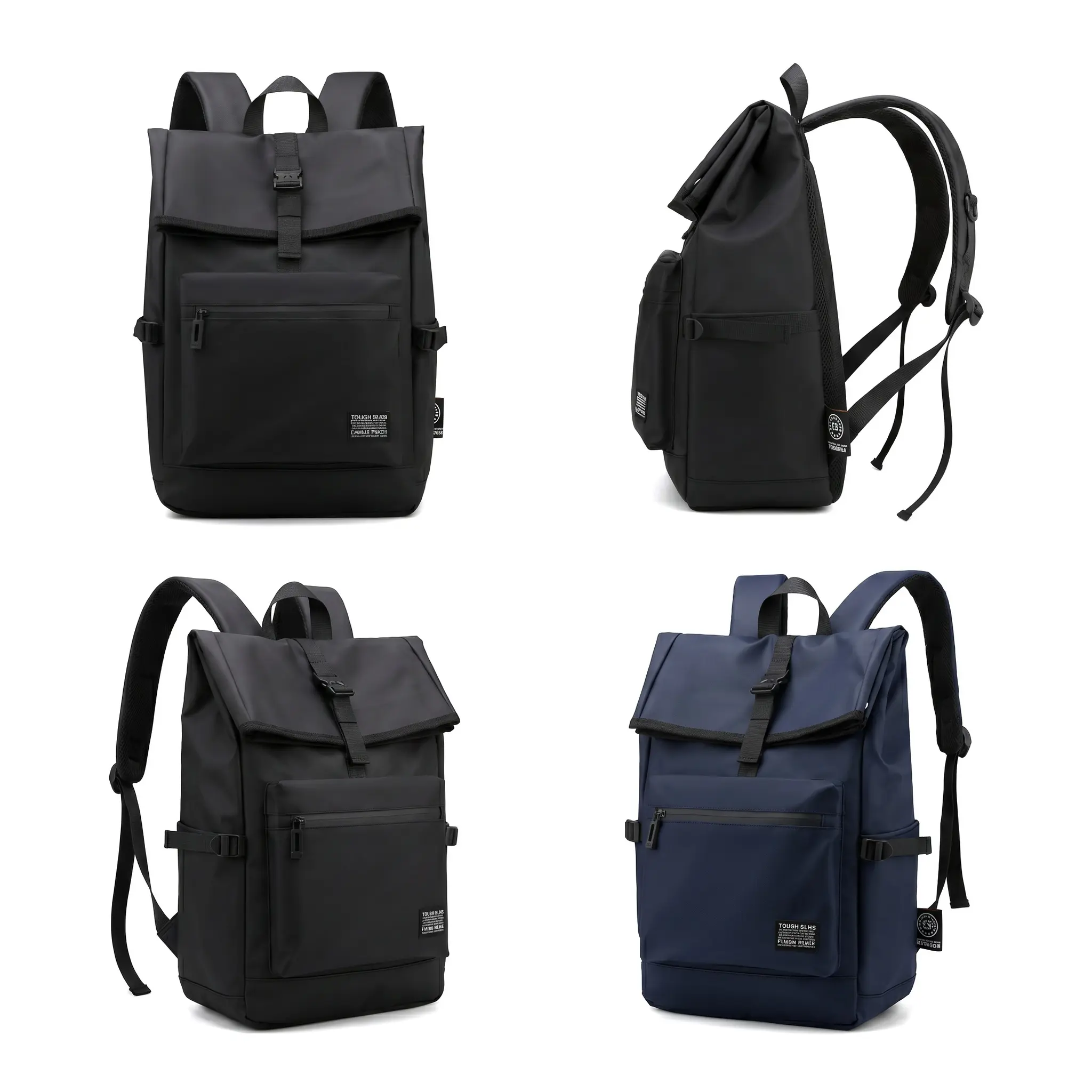 Men's 20L Oxford Fabric Backpack, 15-Inch Laptop Bag with Cushioned Straps & Stitched Detail, Chic Look Lightweight Waterproof Solid Color for Casual Use Commute, Adjustable, Compact 20L Capacity, Business, 20L Backpack