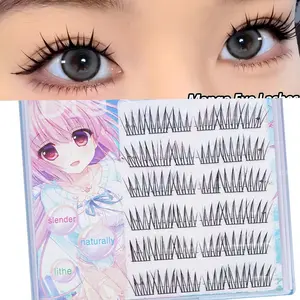 36 Pairs Comic Cluster False Eyelashes, Natural Tip Long Segmented Lashes, DIY Single Fiber Extension, Perfect for Makeup Enthusiasts