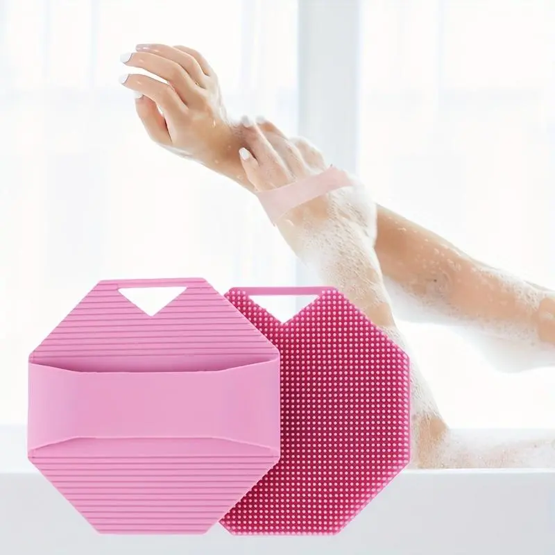 1pc Soft Anti- Body Scrubber Shower Brush - Gentle Exfoliating Bath Brush for Deep Cleansing, No Battery Needed, Durable & Easy to Clean, Ideal for Light, Body Scrubber for Bath, Shower Scrubber, Ergonomic Design, Smooth Texture