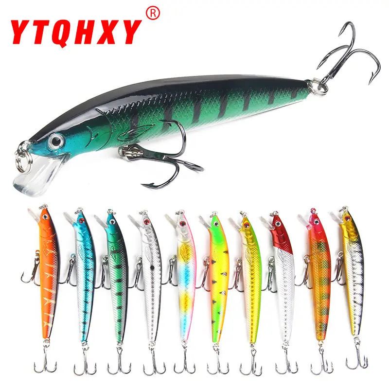 Floating Minnow Hard Fishing Lure Measuring 10cm & Weighing 9g, Built-In Rattle Bead Simulated Artificial Bait for Angling Use