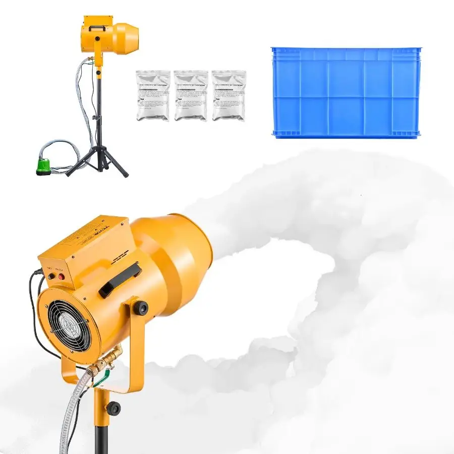 VEVOR 1200W Hand Tool Party Cannon, 20 Gal Water Tank & Tripod Stand, Includes 3 Packs of Powder, for Backyard, Pool Events