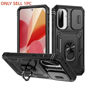 New Magnetic Stand Anti-Drop Shockproof Phone Case for Samsung Galaxy A57 A56 A55 A37 A36 A26 A16 A17 A06 A07, Soft Hard 2-In-1 with Camera Cover Protection