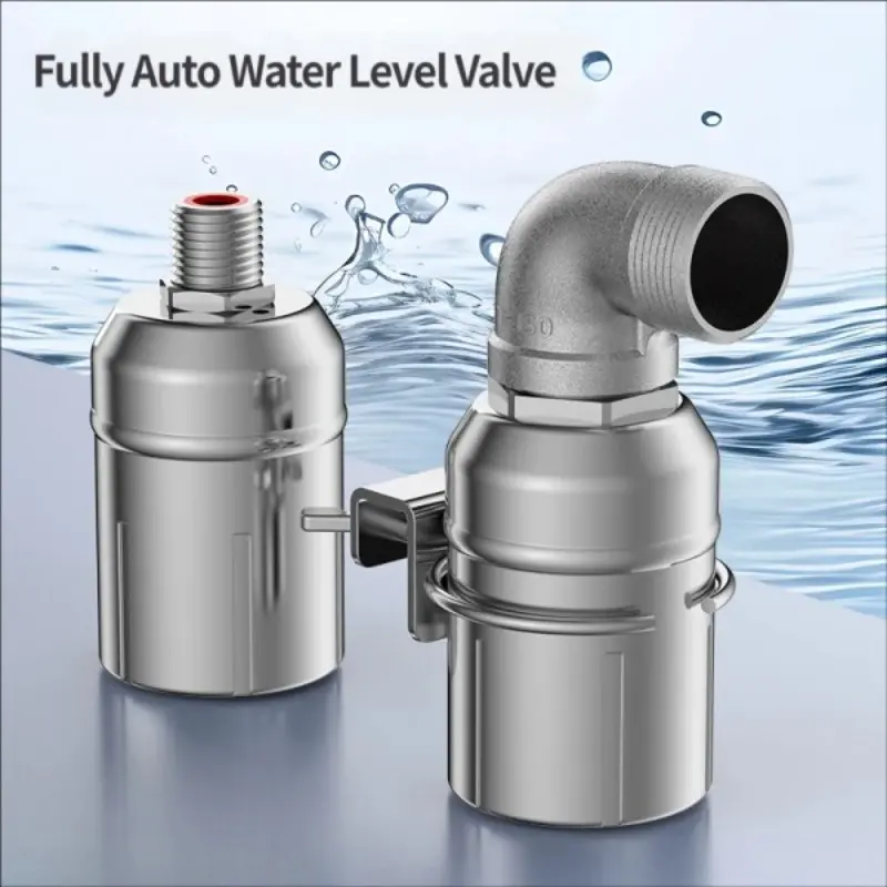 New Vertical Groove 3/4 Inch Float Valve with Bend Pipe Side Inlet, Automatic Water Level Control Valve, for Pools, Tanks, Towers