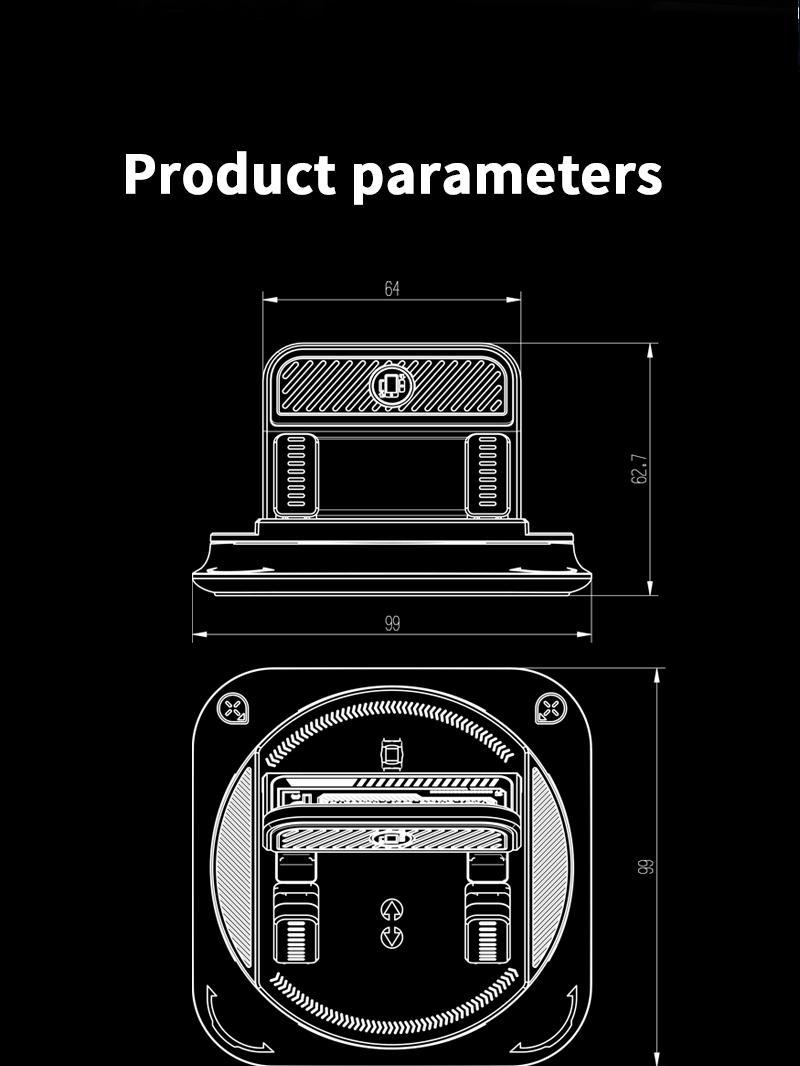 Car Phone Mount with Strong Suction Cup – 360 °   Rotation, Adjustable Viewing Angles, Anti-Slip Holder for All Phones.