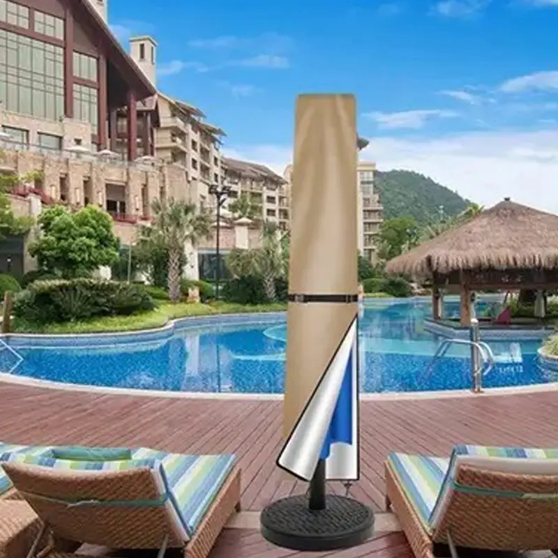 Waterproof Outdoor Patio Umbrella Cover, Anti-UV Parasol Protector, Dustproof Weather Resistant, Cantilever Umbrella Storage Cover for Garden Backyard Pool