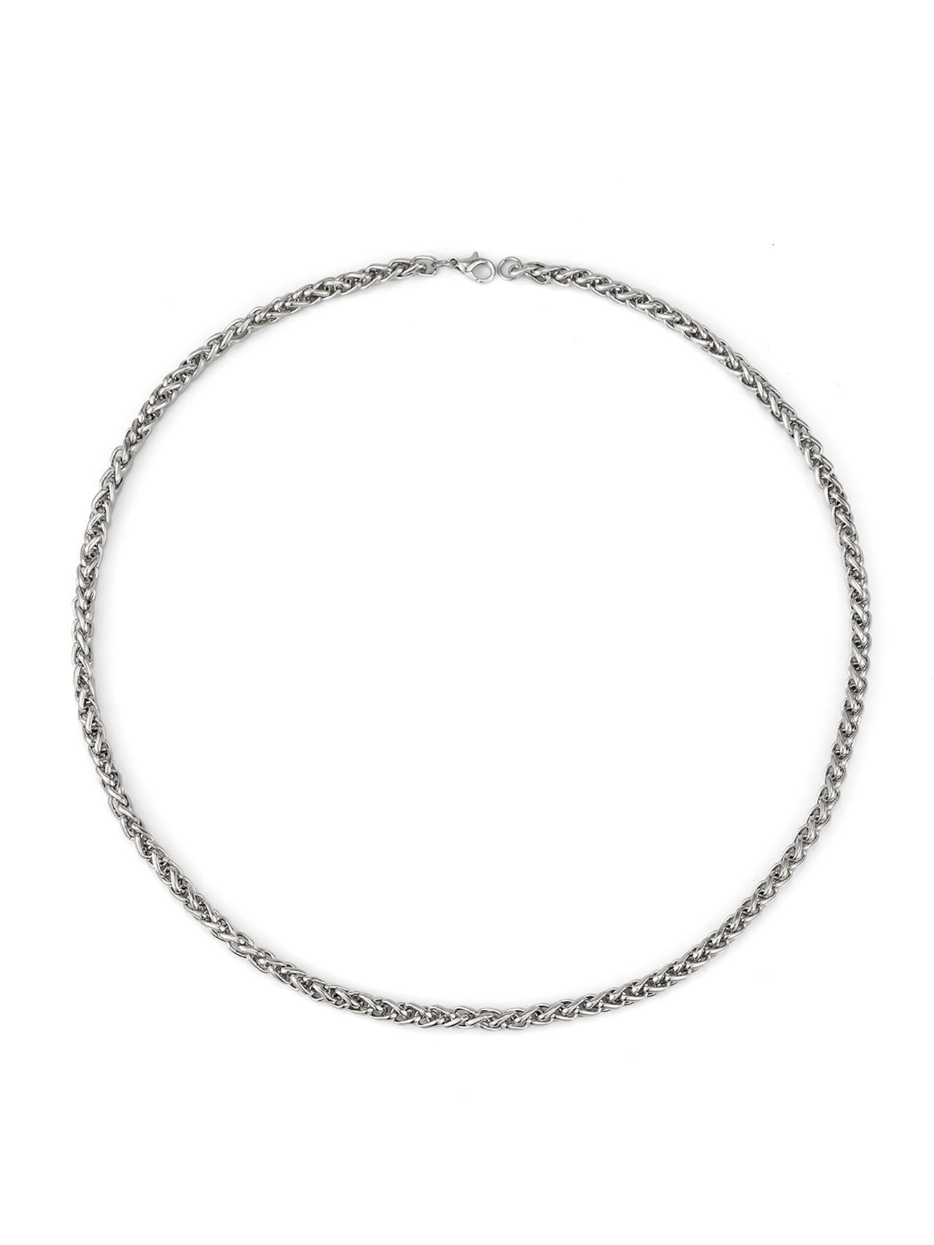 Men's Hip Hop Simple Plain Metal Chain Necklace, Minimalist Chain, 2024 Summer Fashion Jewelry, Trendy All-match & Exquisite Jewelry for Gifts with Box