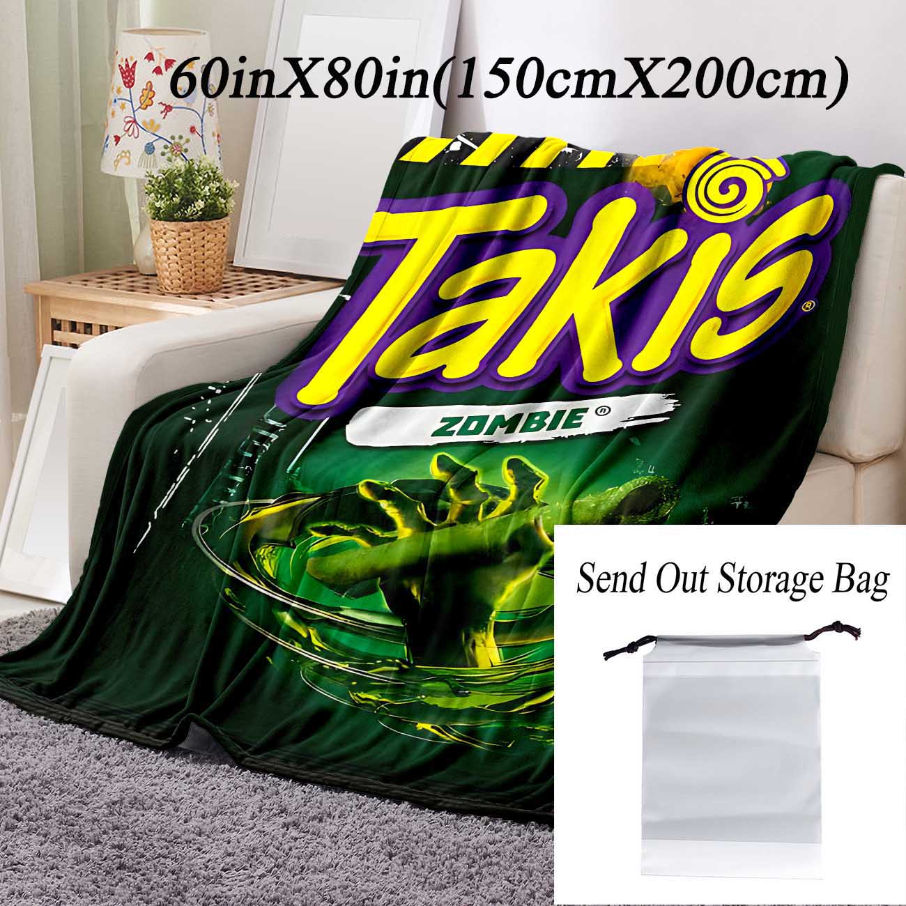 Takis Fuego Flannel Throw Blanket, 1 Count Soft Winter Blanket, Warm Nap Blanket for Home Office, Travel & Camping, Flannel Blankets, Food Themed Blanket, Thickened Flannel Blanket #GLOBAL PICKS