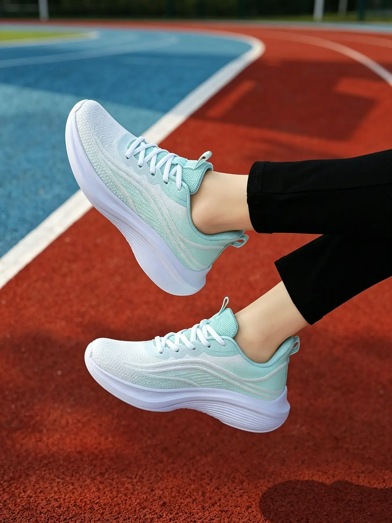 Women's Flyknit Mesh Breathable Lightweight Soft Sole Sports Shoes, Fashion Versatile Commute Daily Casual Shoes, Comfortable and Stylish