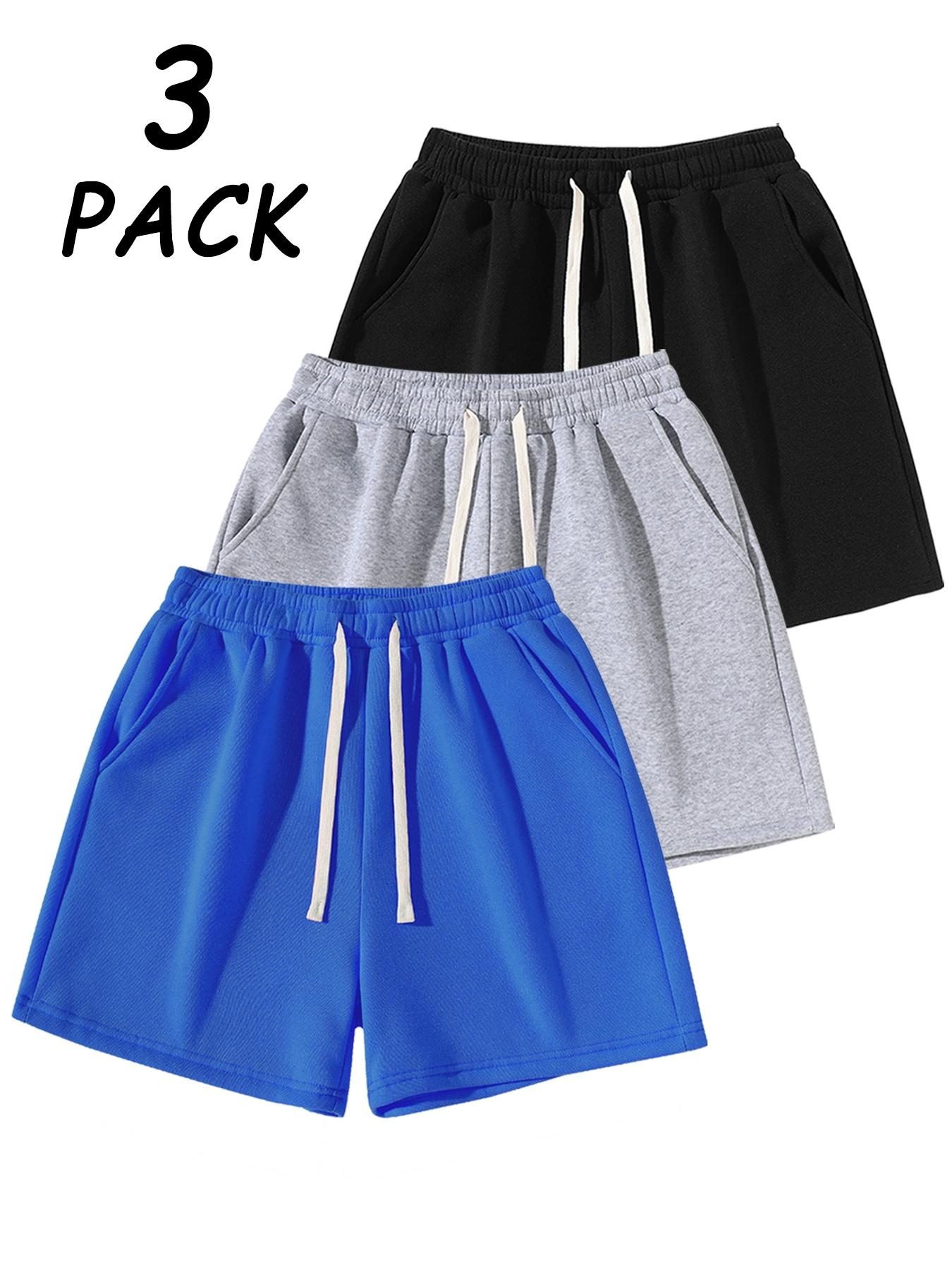Men's Solid Color Drawstring Waist Shorts, Casual Fitted Jogger Pants for Daily Wear, Sports & Outdoor Activities, Unisex Fitness Shorts, Drawstring Athletic Shorts, Athleisure Street Shorts