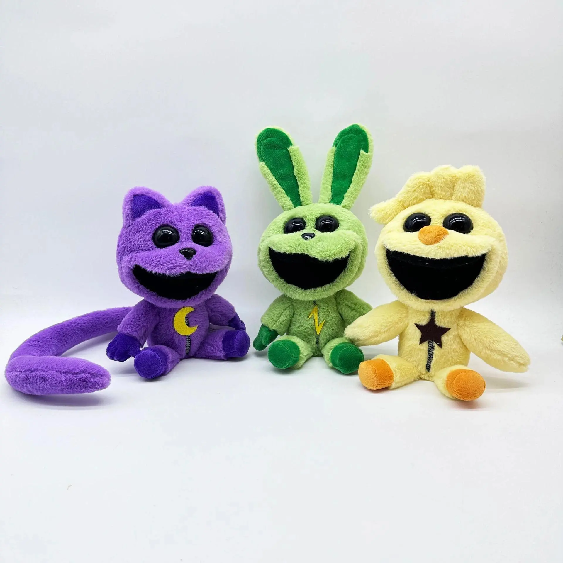 Poppy Playtime Purple Moon Cat Plushie, Cute Big-Mouth Monster Stuffed Toy, Whimsical Home Decor, Room Decor Ornament
