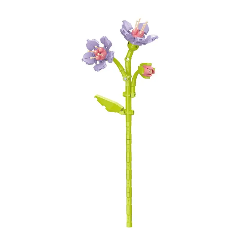 Building Block Flower Bouquet, Mini Bricks Puzzle Toy, Desktop Decor Gift for Women