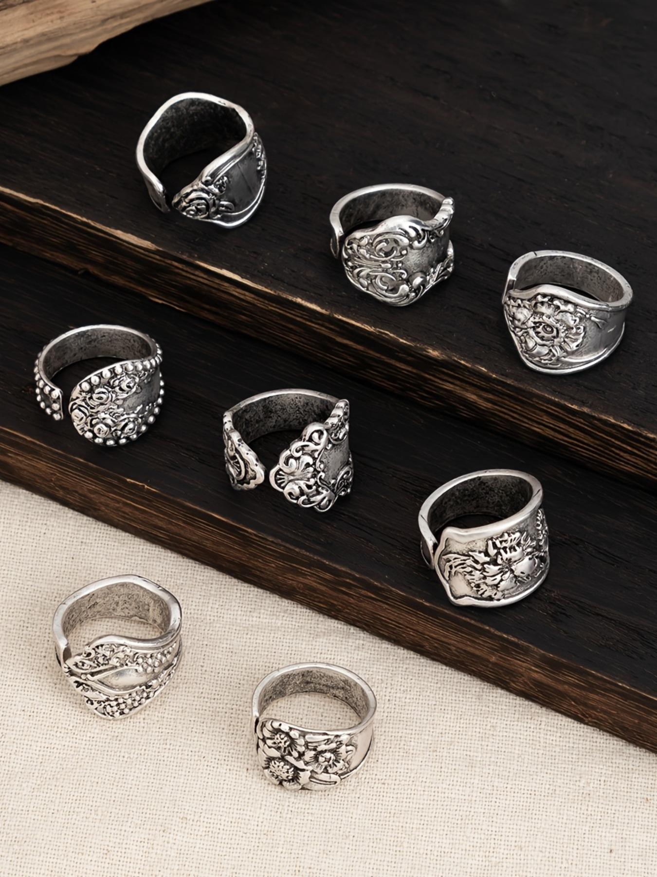 Boho Style Vintage Ring Set, Fashion Retro Ring Set for Party, Daily Decor, Trendy All-match & Exquisite Jewelry for Birthday Gift, Statement Rings, Statement Multi Ring