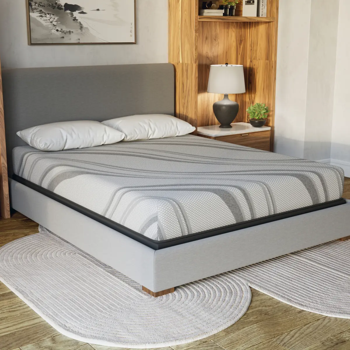 8" Firm Diamond Pro Hybrid Gel Memory Foam Mattress - Single, 8 Inches Cooling Orthopedic Core Support Mattress, High Density, Sleep Cool, Responsive, Moisture Control, Greenguard Gold Certified, Made in USA, White Label Ready, Single Box, Cooling Orthope