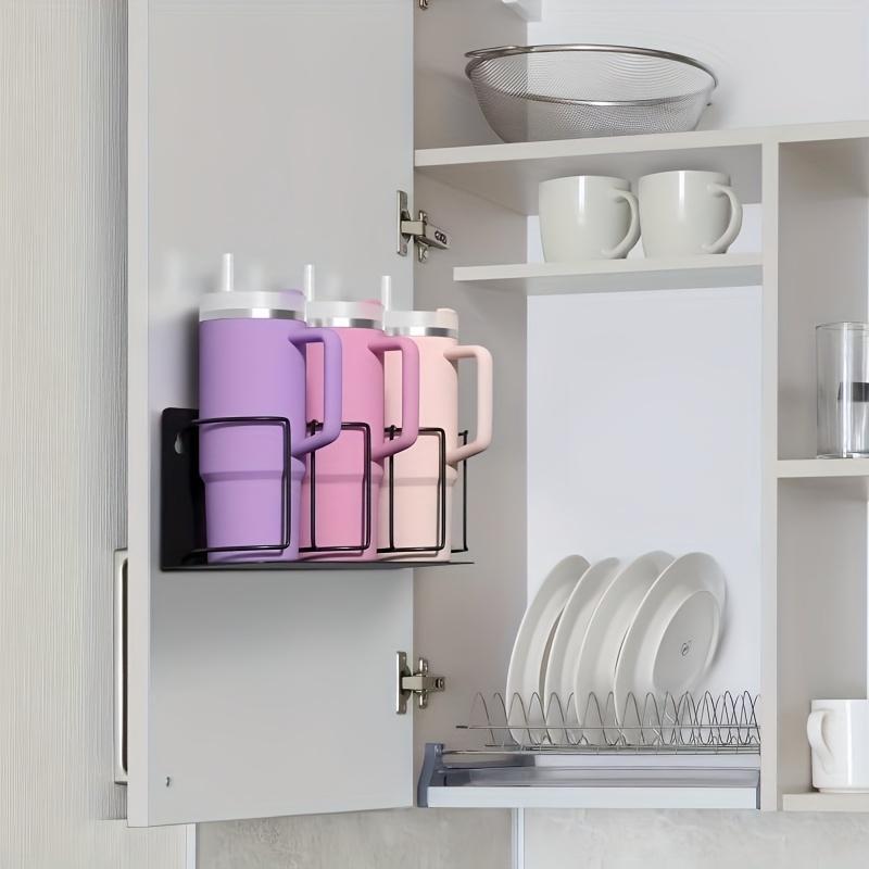 Magnetic Cup Holder with Insulated Mug Stand, Beverage Organizer, No-Drill Installation, Thick Material, Ideal Room Decor & Home Storage Solution.