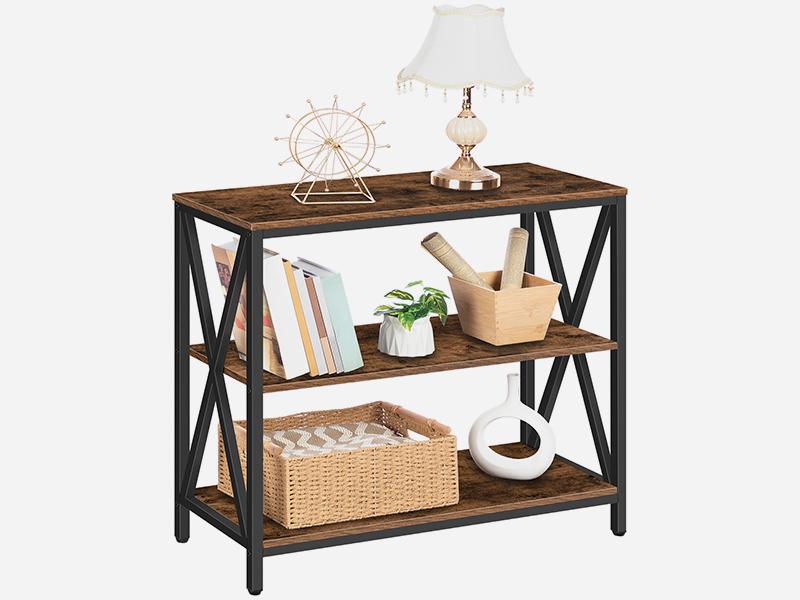 Sofa Table, Industrial Console Table, 3-Tier Narrow Side Table with Open Shelves, Foyer Table for Entryway, Hallway, Kitchen, Living Room and Bedroom, Easy Assembly Sofa Table, Industrial Console Table, 3-Tier Narrow Side Table with Open Shelves, Foyer Table for Entryway, Hallway, Kitchen, Living Room and Bedroom, Easy Assembly
