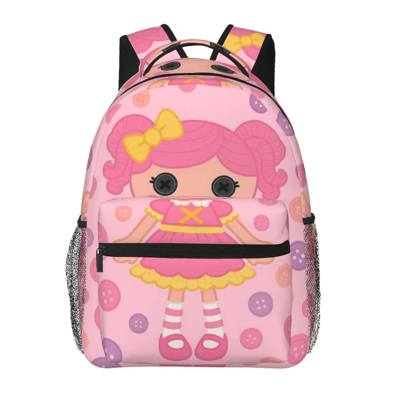 Anime Backpack Lalaloopsy1 School bag Cute Girls Boys Teens Backpacks Kawaii Kids Lightweight backpack with adjustable straps Bookbag with for office travel bag