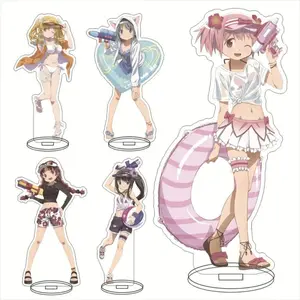 Anime Little Girl Puella Magi Madoka Magica Acrylic Stand Cosplay Kaname Madoka Tomoe Mami Desk Kawaii Ornaments Gifts