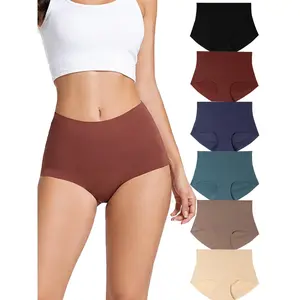 SNUG HAVEN Women's Seamless High-Waist Tummy-Control Shapewear Briefs - Compression Hip-Lifting, Quick-Drying, Breathable, Soft, Skin-Friendly, High-Elastic Fabric, 4/6-Pack, S-XXL, Everyday Basic Plus-Size Womenswear Lingerie