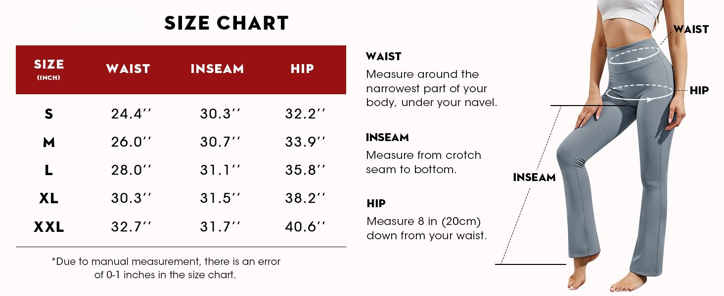 Imily Bela Womens High Waist Flare Yoga Leggings Scrunch Butt Lifting Bell Bottoms Bootcut Workout Pants with Pockets