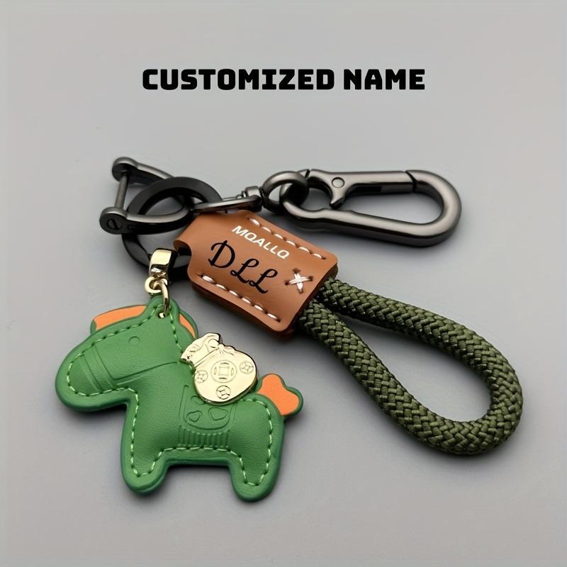 Custom Keychain with a Faux Leather Car Pendant, Easy And Stylish, Suitable for Both Men And Women