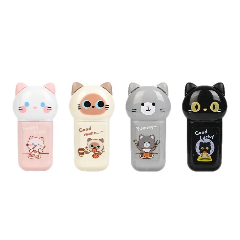 Mini Correction Tape, Cute Cat Design, 5mm X 6m Tape, Portable Cap Type, Ideal for Students & Offices, Perfect Back-To-School Gift