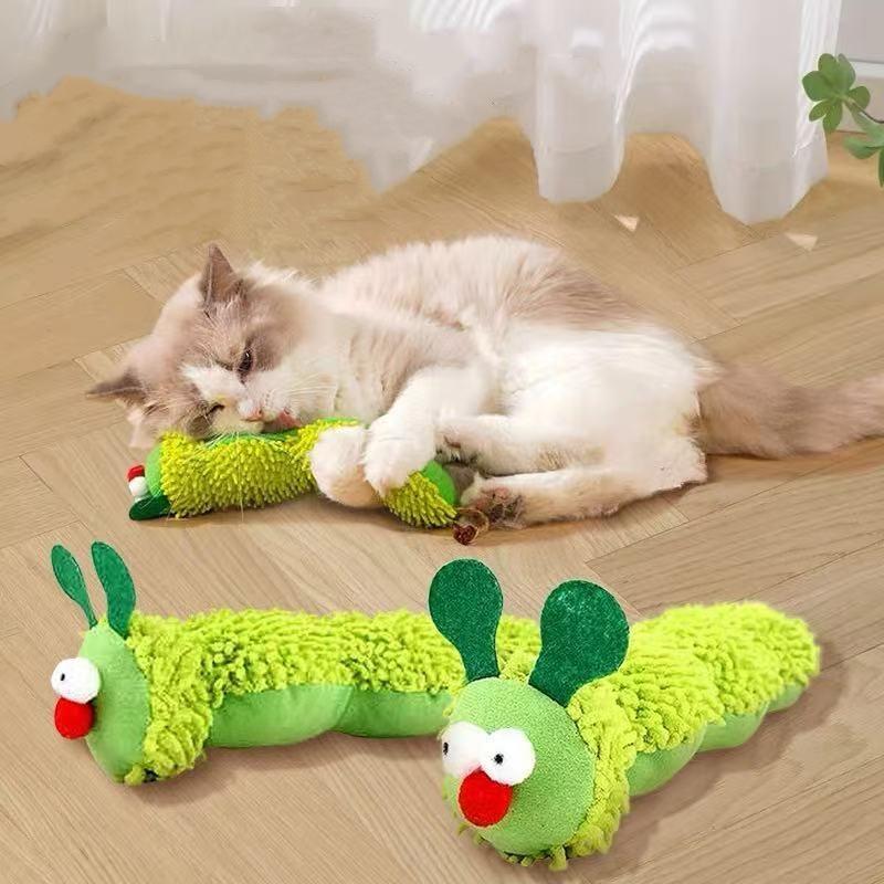 Caterpillar Shaped Cat Toy, 1 Count Interactive Plush Caterpillar Toy, Soft Fabric Pillow, Exciting Toy for All Varieties and Sizes