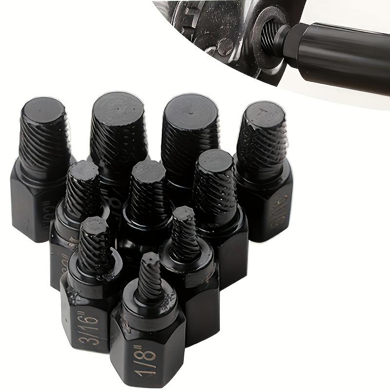 10-Piece Heavy-Duty Thread Extractor Set  Easily remove damaged, stripped, or broken bolts, hex screws, and fasteners. High-strength construction, durable and long-lasting.