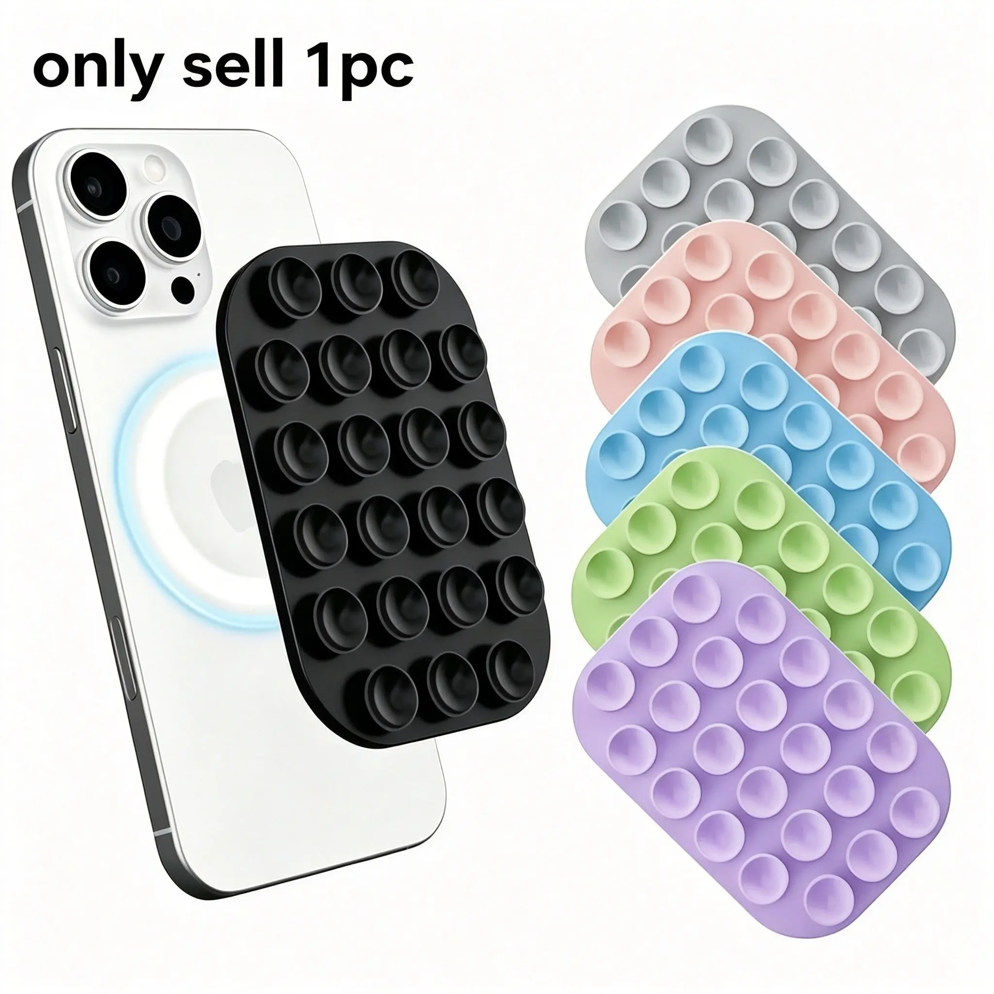 Four-Layer Magnetic Phone Stand, Strong Magnet, Magsafe Compatible, Soft Silicone Suction Cup, PC+pet Anti-Drop Base, Multi-Color Reusable, Smartphone Mount, Magsafe Phone Holders