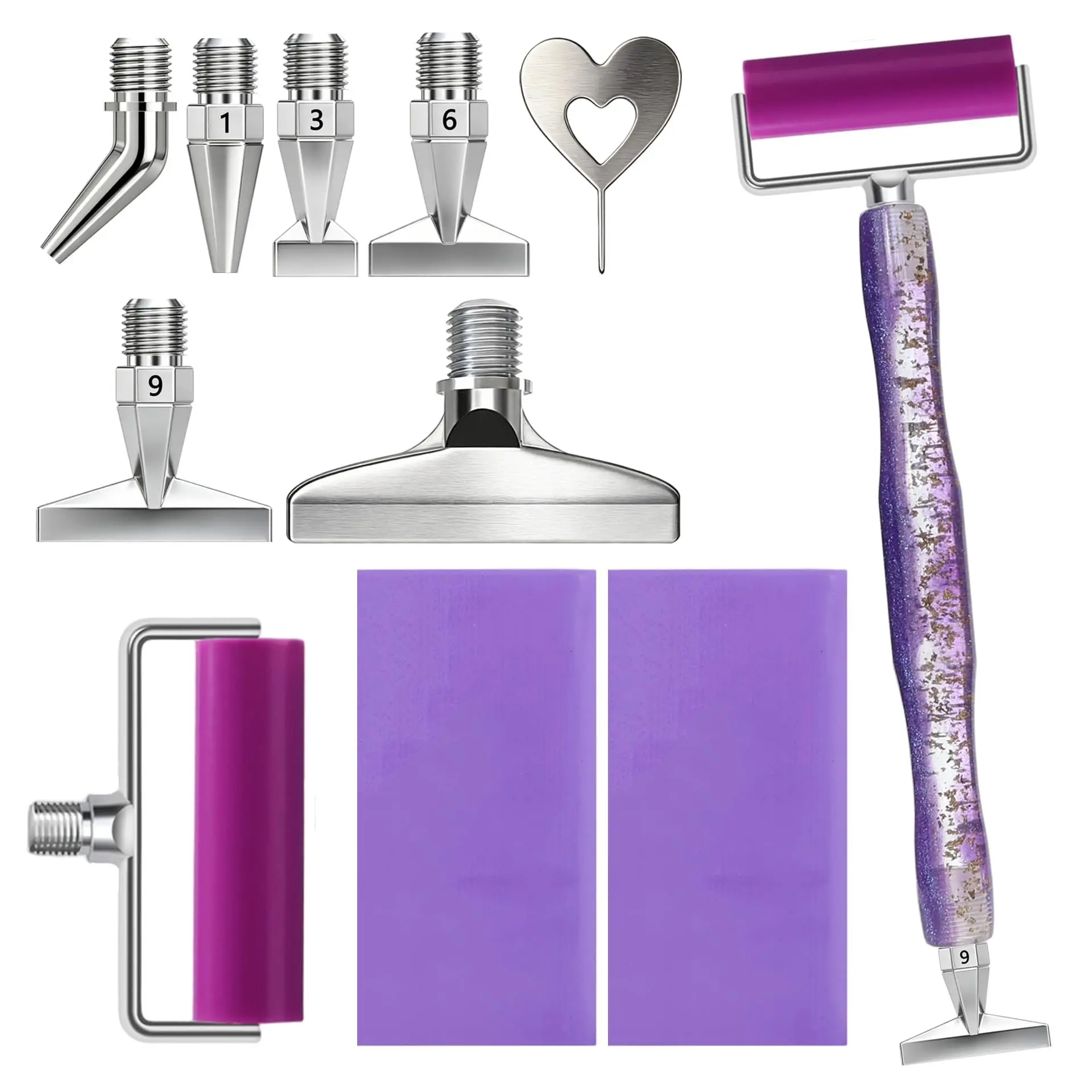 Diamond Painting Brush Set, Stainless Steel Roller Tool, 5D Diamond Art Pen, DIY Craft Kit for Adults, Nail Art Supplies