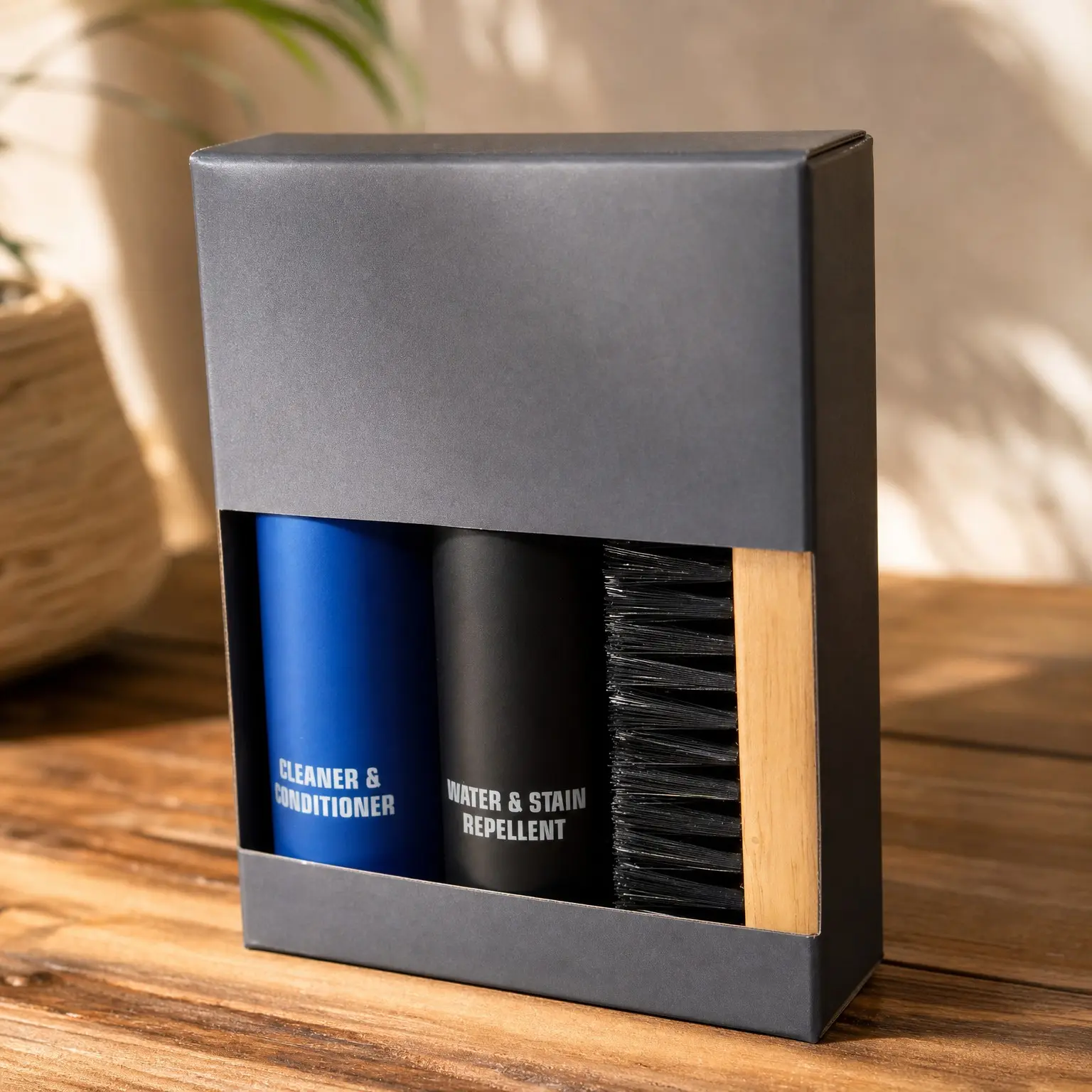 Shoe Care Kit with Shoe Cleaner & Conditioner, Water & Stain Repellent Spray, and Brush(Gift)