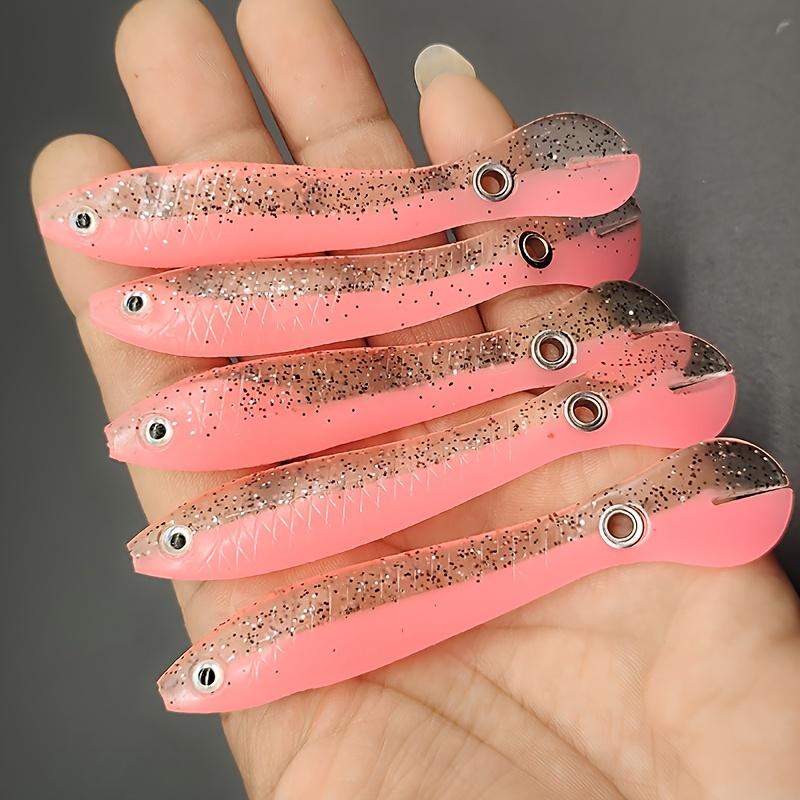 7cm/10cm 5pcs Mud Loach Bionic False Bait Roadside Throwing Tail Fish Soft Bait Freshwater Pufferfish Bass Black Fish Catfish Soft Insect Soft Fish Bait