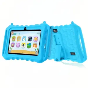 7-inch Kids Tablet Christmas Toddler Tablet 7-inch Android System Dual Cameras Quad-Core Processor Supports WiFi & Bluetooth Shockproof Protective Case The Perfect Holiday Gift for Ages 3+