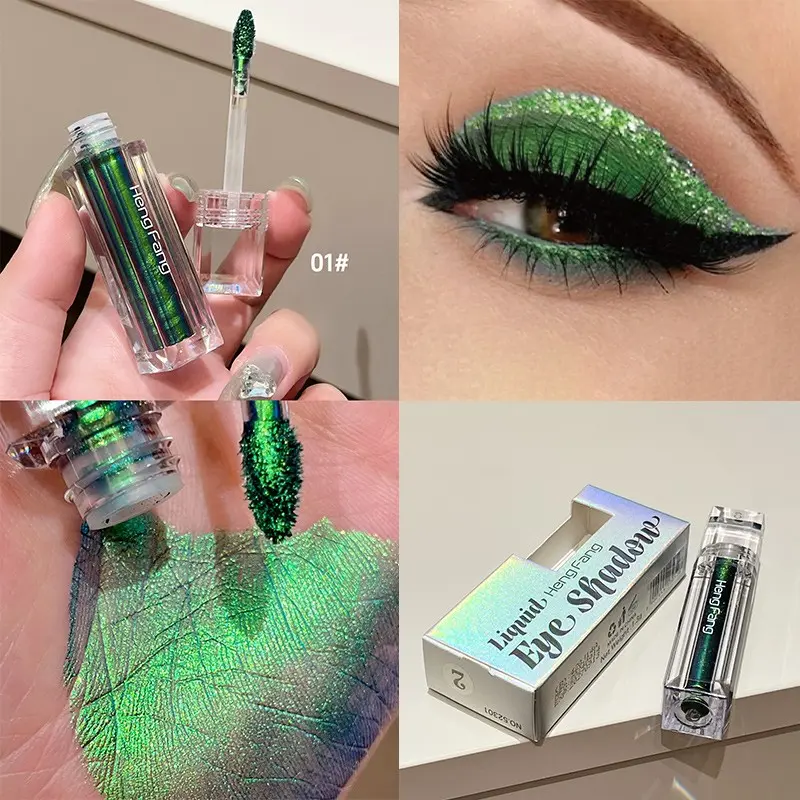 Chameleon Liquid Eyeshadow, High Saturation, Shimmering, Waterproof, Long-Lasting, Smudge-Resistant, Lightweight Formula, Party, Stage, Daily Use