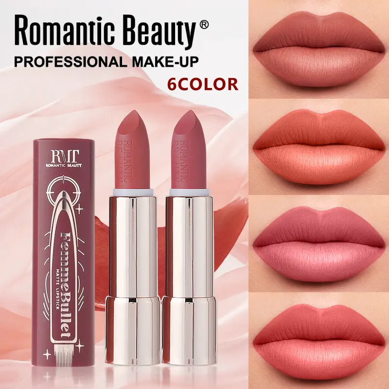 Matte lipstick is not easy to transfer, provides rich color, matte velvet lip glaze is easy to apply, lip gloss for women, makeup