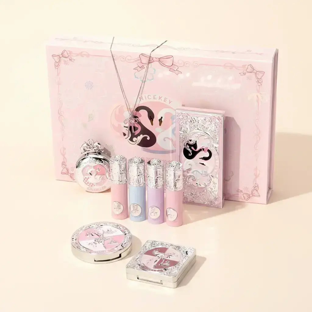 Ballet Makeup Gift Set, Lip Gloss, Powder, Highlighter & Eyeshadow Palette, Cosmetics Kit, Valentine's Day & Christmas Gift with Lip Balm #GLOBAL PICKS