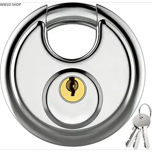 Stainless Steel Heavy Duty Padlock with Keys, Waterproof Security Lock for Gates Storage Units Warehouses and Gym Lockers