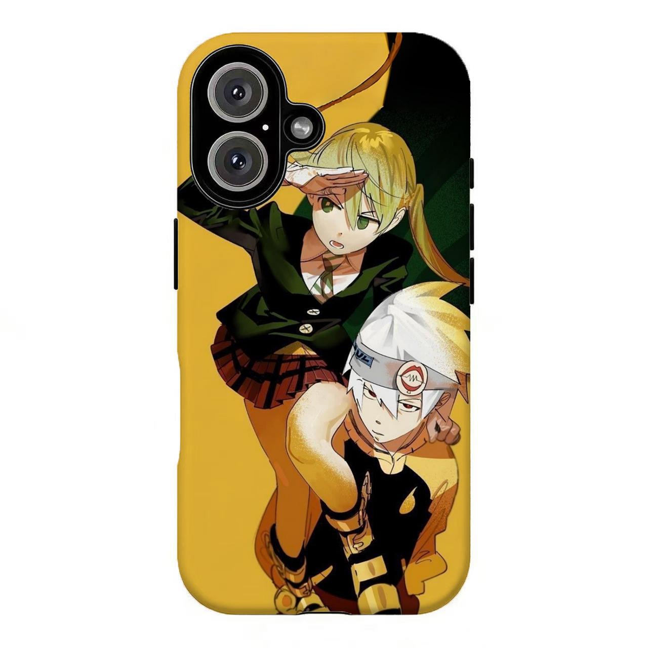 FL-S0ul Eat3r Anime Aesthetic Phone Case,Soul Evans & Maka Albarn Manga Cover For iPhone 11 12 13 14 15 16 17 Air Pro Max for Samsung S26 S25 S24 S23 S22 S21 Case,Gift for hei/him/fans