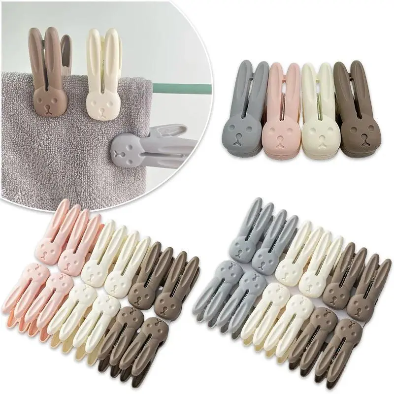 12Pcs Heavy-Duty Plastic Laundry Pegs, Windproof No-Trace Design Clothes Pins for Clothesline, Home Organizer Supplies