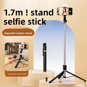 Extended Selfie Stick Phone Holder Mini Mobile Phone Live Streaming Stand Smart Bluetooth Camera Floor Tripod
