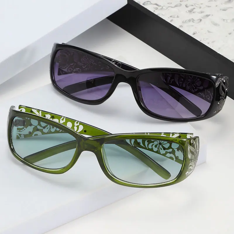 Fashionable sunglasses for ladies - stylish sunglasses with laser-cut diamonds, featuring unique and trendy style.