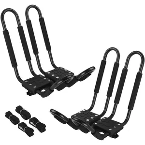 Kayak Roof Rack 2 Pairs J-Bar Carrier Holder for Canoe, SUV, , , Surf Ski,  Top Mount Racks for Trip, Set of 4