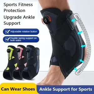 1 Count Ankle Brace for Men & Women, Adjustable Knob Metal Ankle Support Brace for Sprained Ankle, Running, Basketball, Volleyball, Adjustable Ankle Guard, Foot Brace