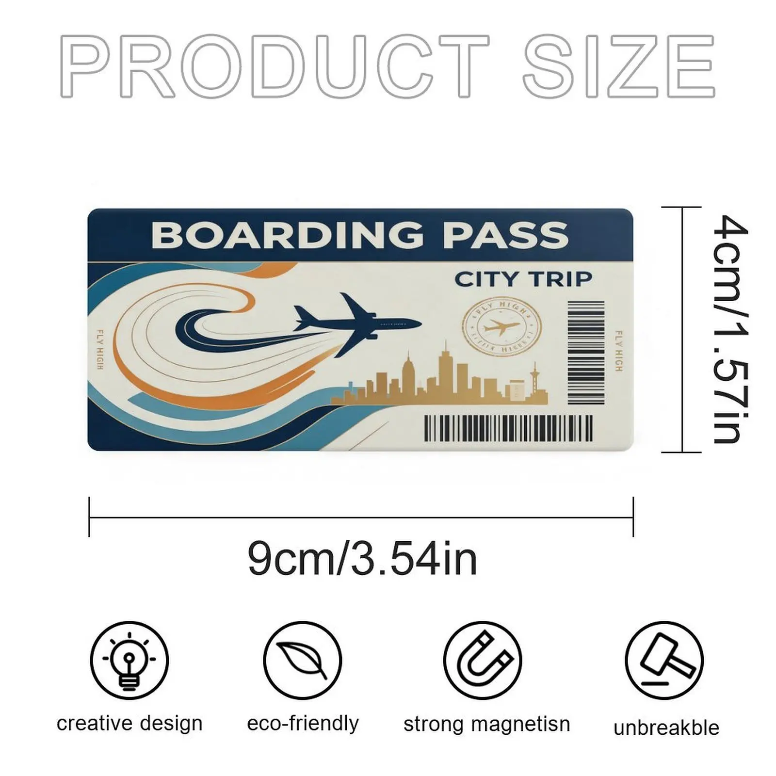 3.5*1.6in Vintage Boarding Pass Refrigerator Magnet, Airplane City Trip Travel Ticket Art Fridge Magnet, Travel‑lovers Home Souvenir, living room decor ideas