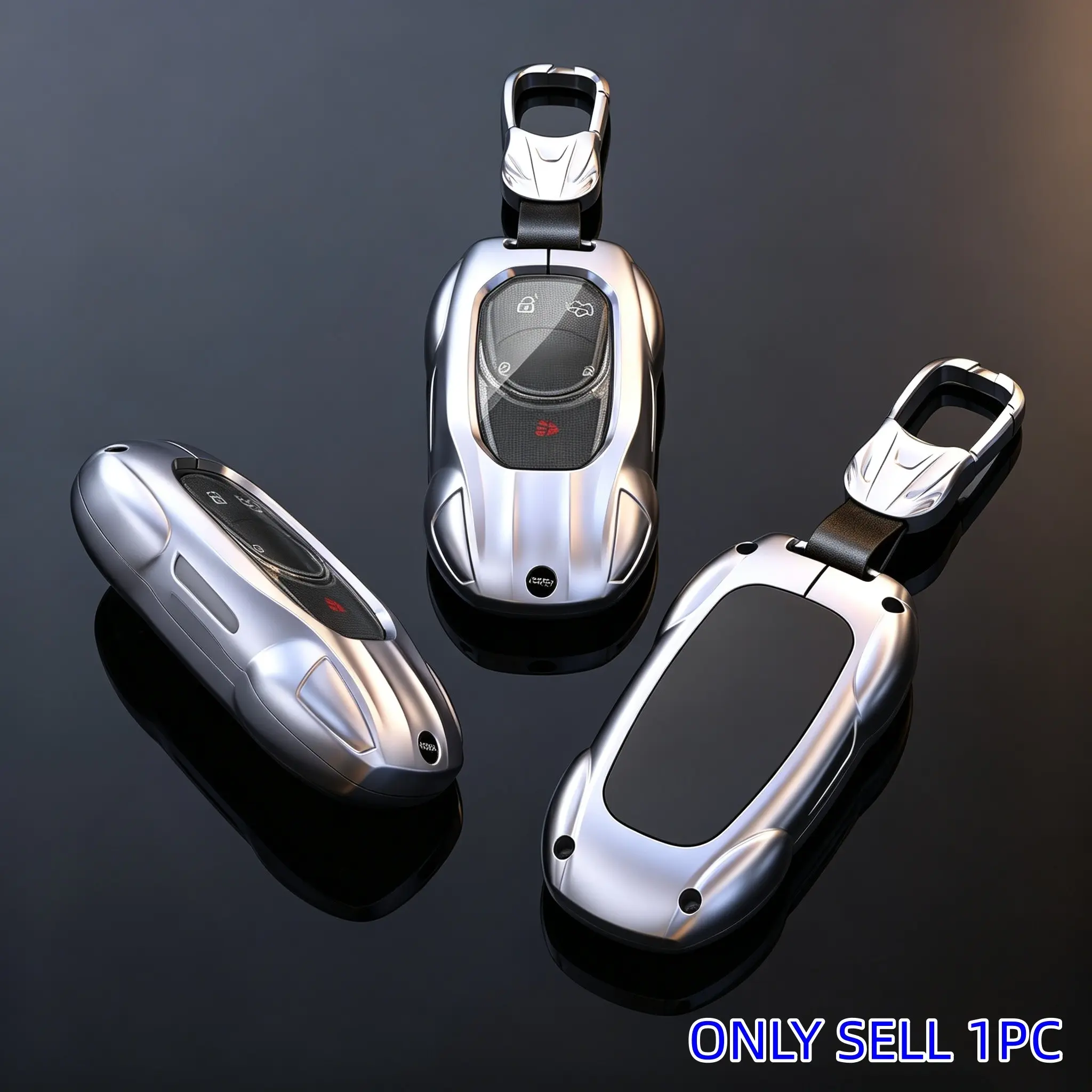 Metal Car Key Fob Case Cover Keychain Accessory, Compatible with Buick Models, Durable Design, Perfect Fit for Multiple Buttons